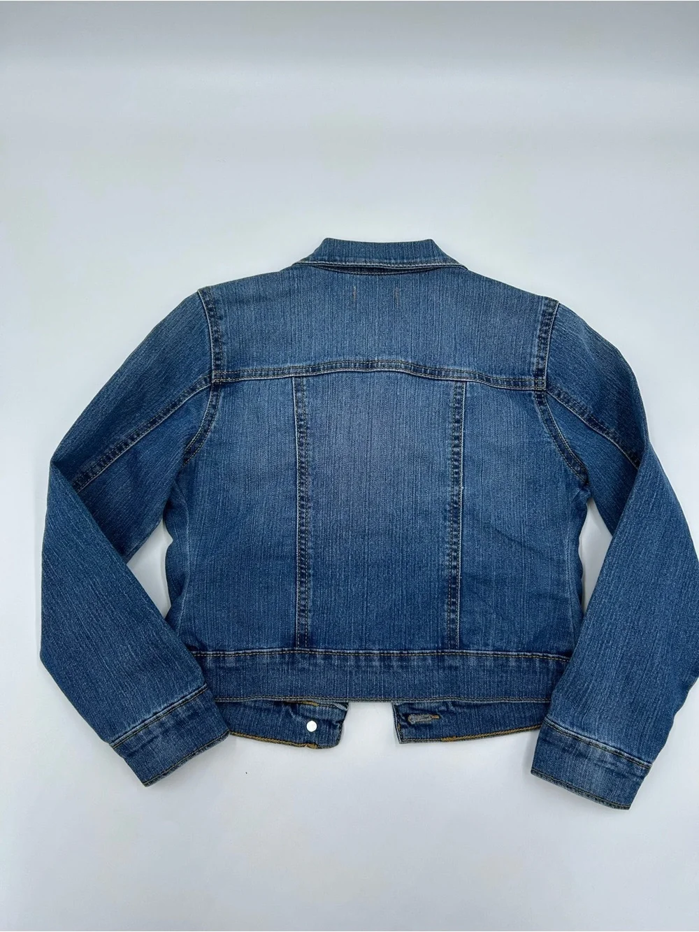 Old Navy Girls Medium Blue Denim Jacket with Contrast Stitching M